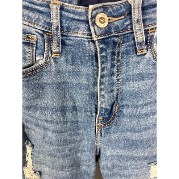 Hollister High Rise Slim Straight Distressed Jean Size 00R - Picture 3 of 5